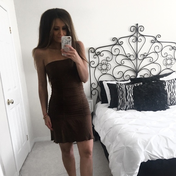GUESS | Strapless smocked dress